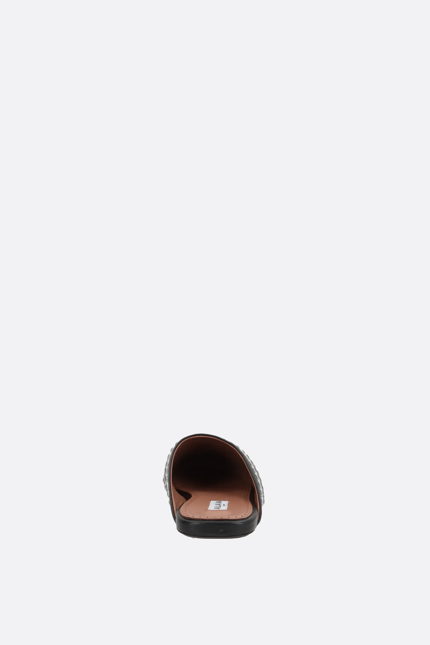 ALAIA mule flat in nappa con strass