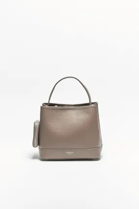 Borsa secchiello FILIPPA in pelle fango 