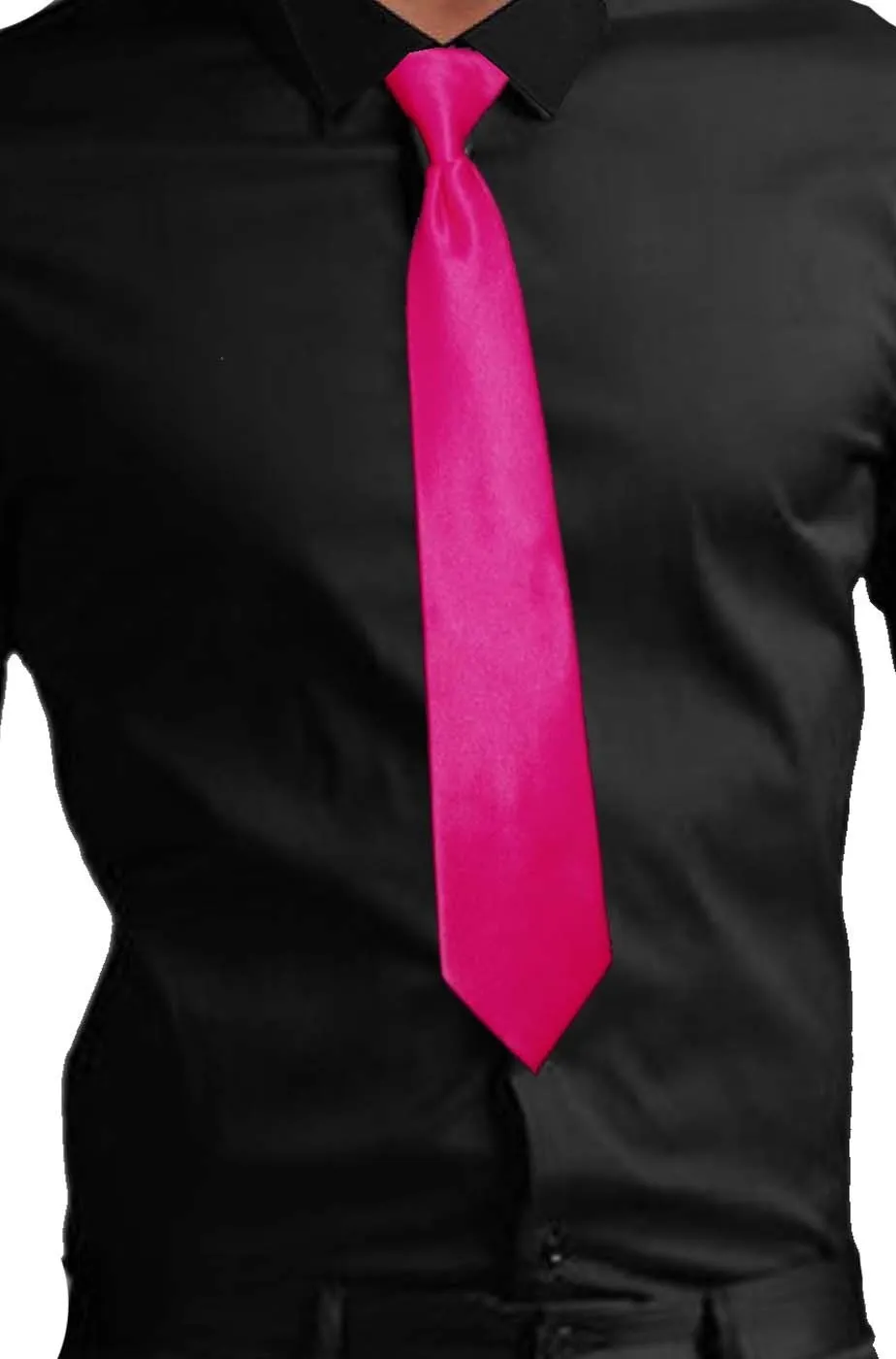 Cravatta fluo neon gangster rosa fucsia