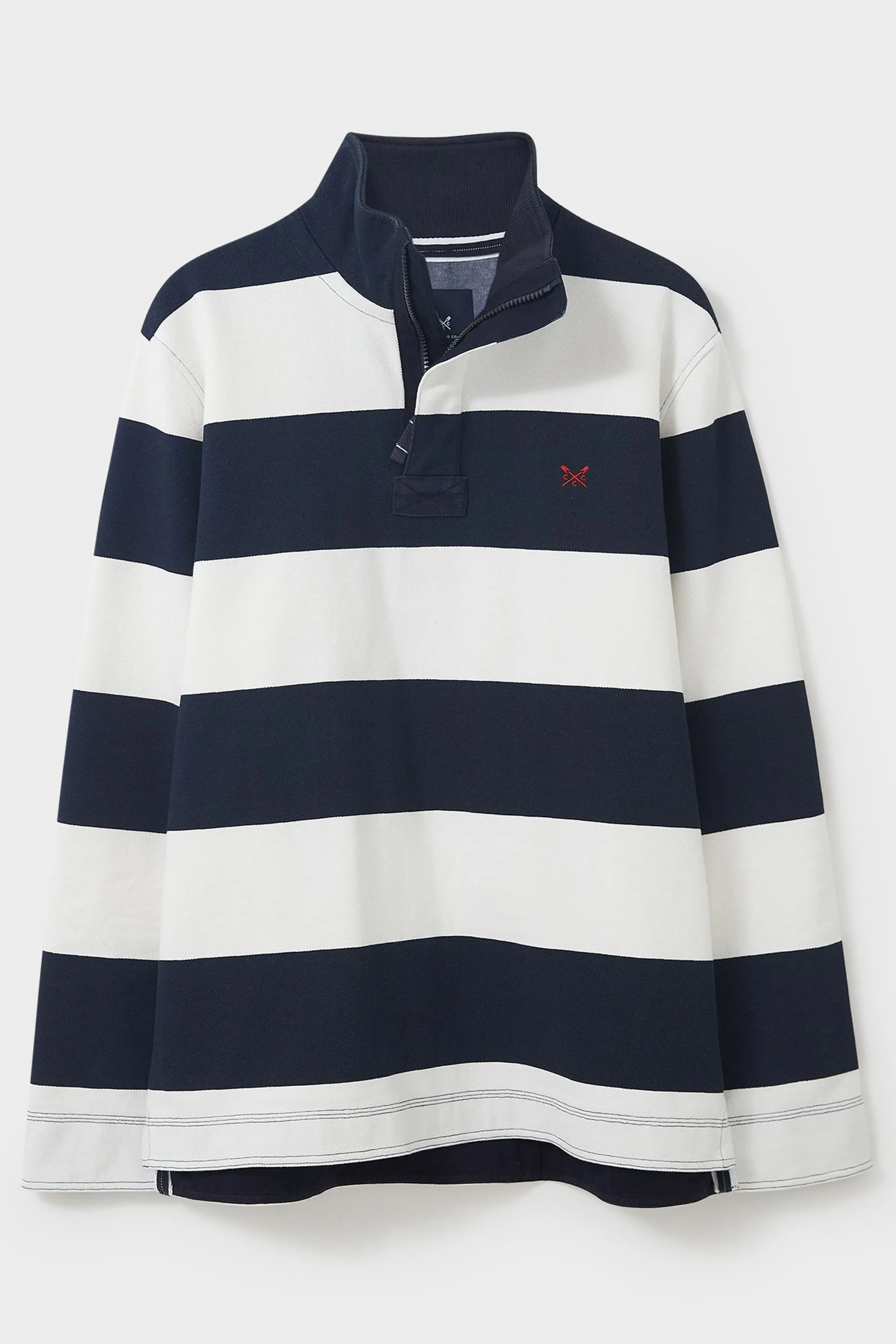 Crew Clothing A righe Padstow - Felpa in piqué di cotone