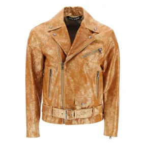 Giacca biker PA City in pelle laminata