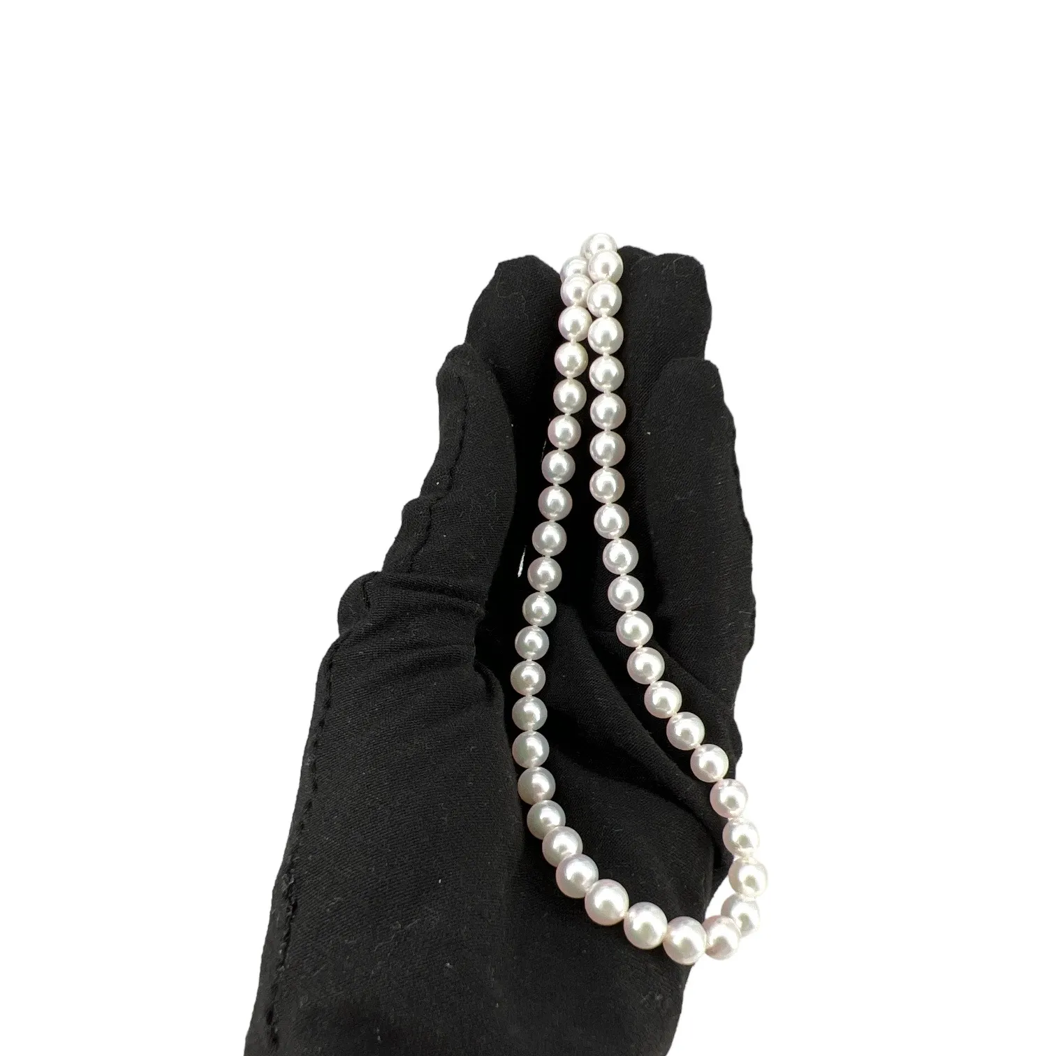 Girocollo filo di perle Akoya susta oro bianco Art. 75208