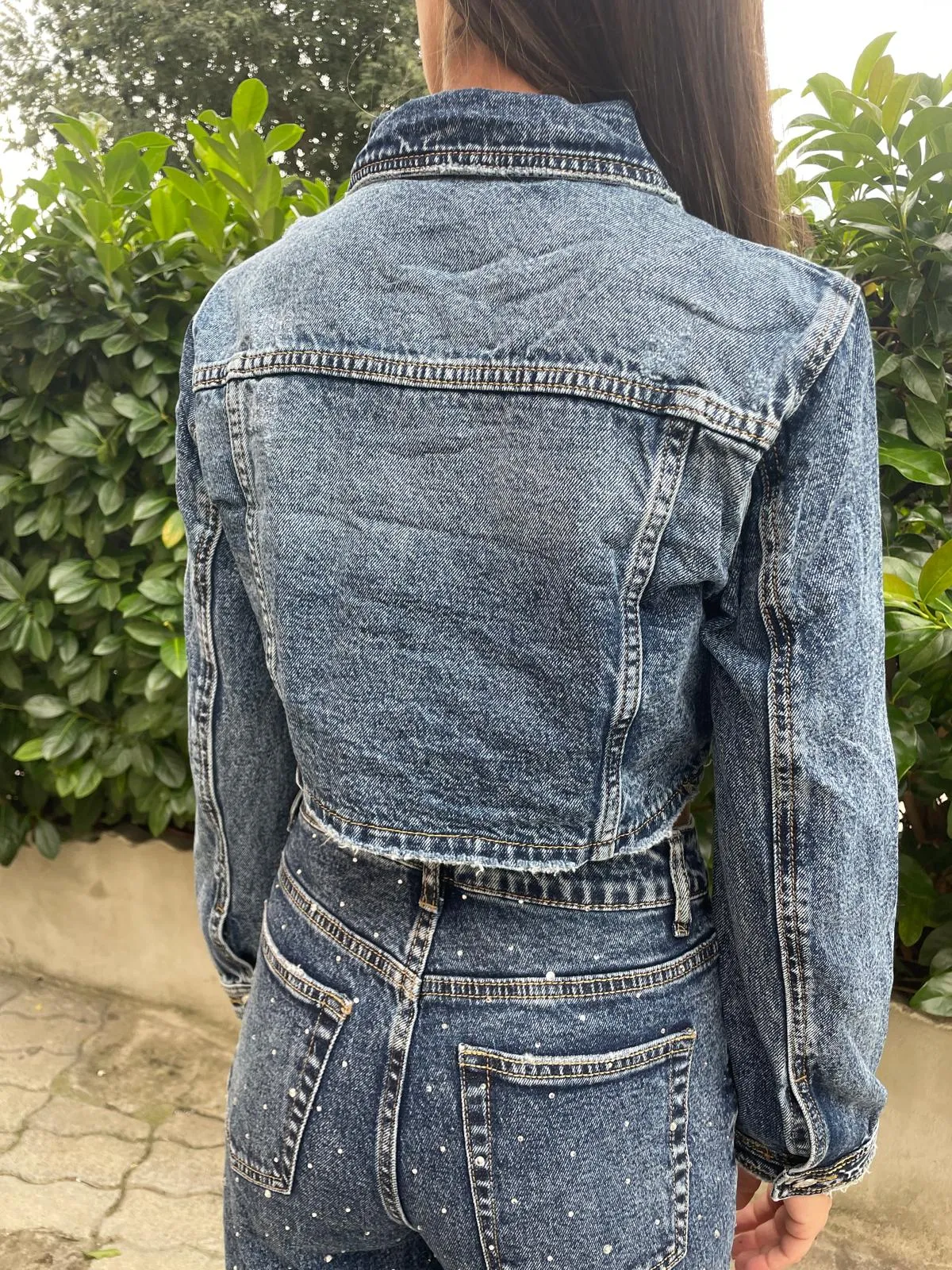giubotto crop jeans