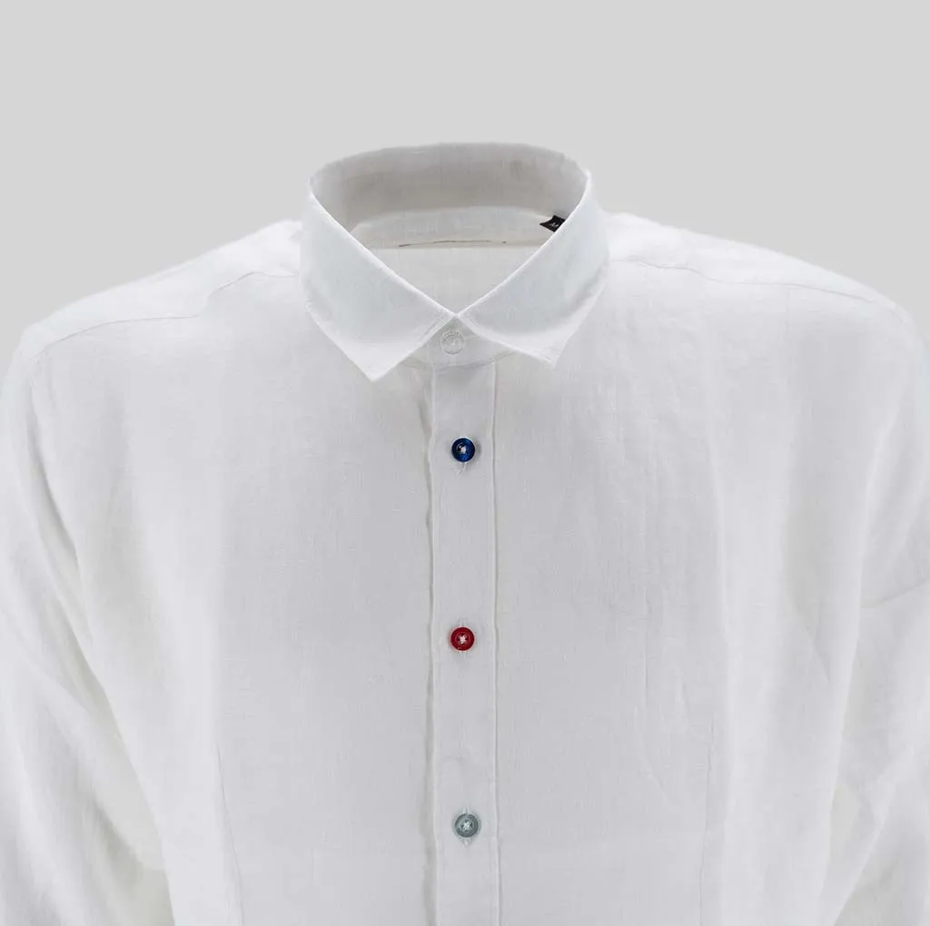 Italian Collar Shirt / White