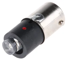 Lampada per indicatori Marl, lunga 26mm, Ø 4.9mm, 8-48V ca/cc, luce color Rosso, 11000mcd, Chip singolo da 100000h con