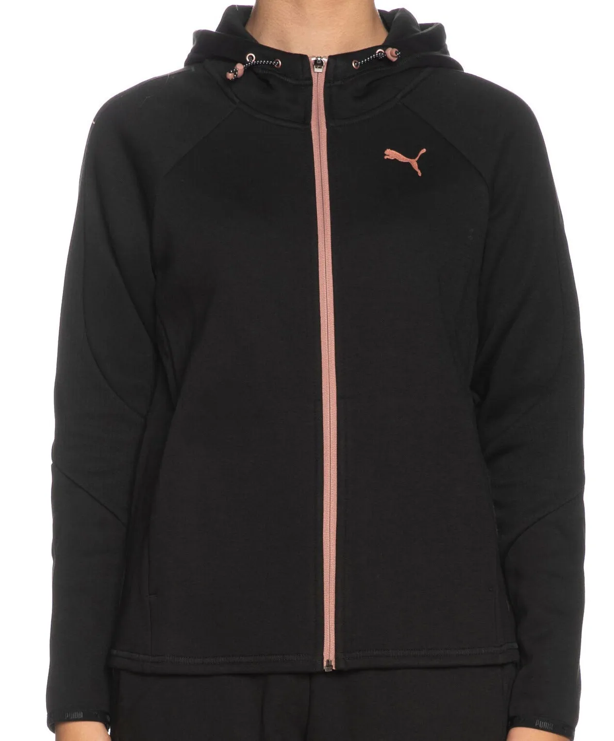 Puma Women's sweatshirt in cotton and Drycell with hood Evostripe Full-Zip Hoodie 849809 11 black