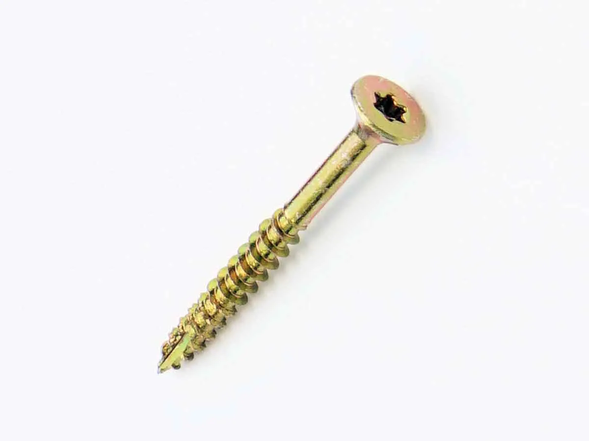Vite per legno in Acciaio passivato giallo, zincato UNIFIX VORTEX 3.93poll. VORTTX060100RS 100mm, filettatura 6mm,