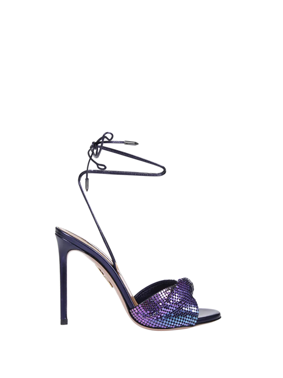 WOMAN AQUAZZURRA MULTICOLOR LEATHER METAL TWIST 105 SANDAL